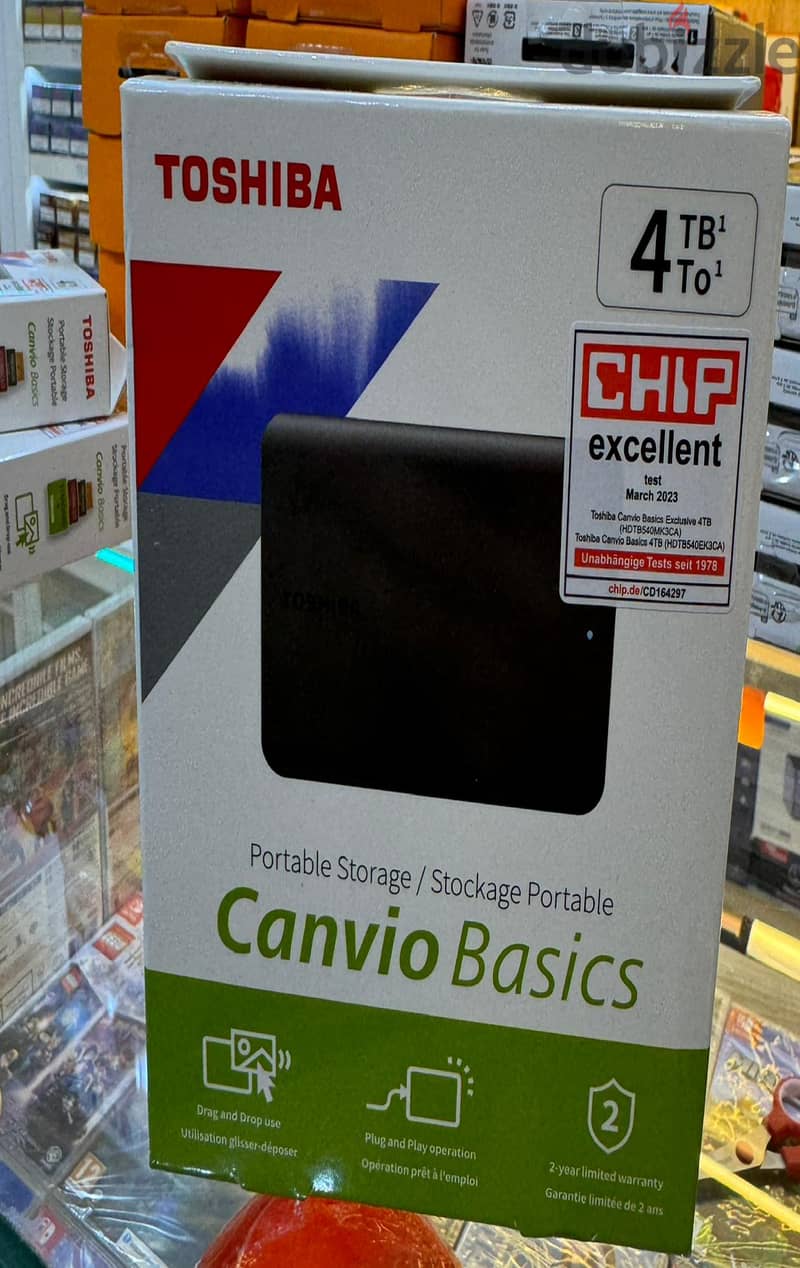 Toshiba canvio basics hard disk 4TB 0