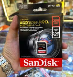 Sandisk extreme pro sdxc uhs-I card 256gb 200mg/s 0