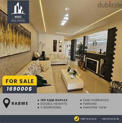 Rabwe Double Heights Duplex/ 180 sqm / semi furnished /open view 0