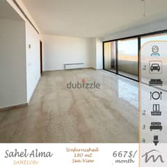 Sahel Alma | Brand New 3 Bedrooms Apartment | Open Sea View | 2Parking 0