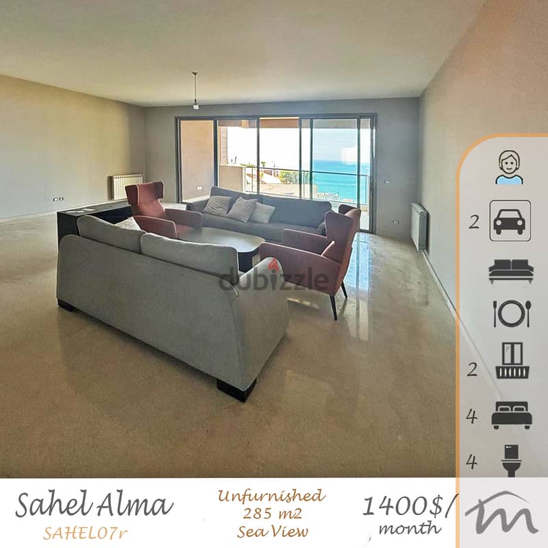 Sahel Alma | Brand New 4 Bedrooms Apartment | Open Sea View | Catch 0