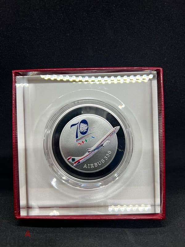 Commemorative BDL Silver 25L. L. Coin for the 70th anniversary of MEA 1