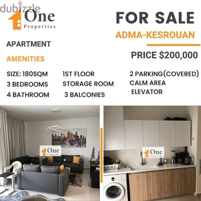 BRAND NEW APARTMENT FOR SALE IN ADMA - KESEROUAN