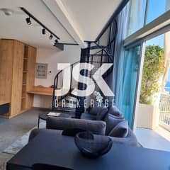 L16172-Modern Loft with Terrace and Sea View For Rent In Mar Mikhael 0