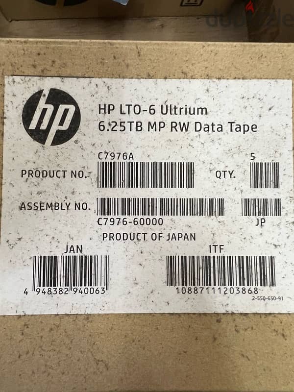 HP LTO-6 Ultrium 6.25 TB RW Data Tape 3