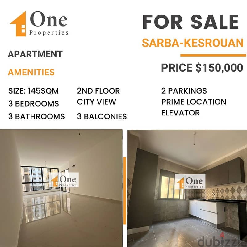 BRAND NEW APARTMENT FOR SALE IN SARBA-KASLIK 0