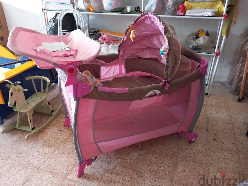 Pink Baby Bed for Girls – Limited Edition, Only 1 Left! 1