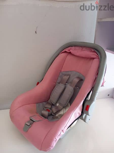 Pink Car Seat and Stroller Set for Girls – Stylish & Safe! 1