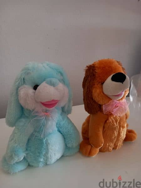 Cute Dancing Plush Bunnies – Blue & Brown! 1