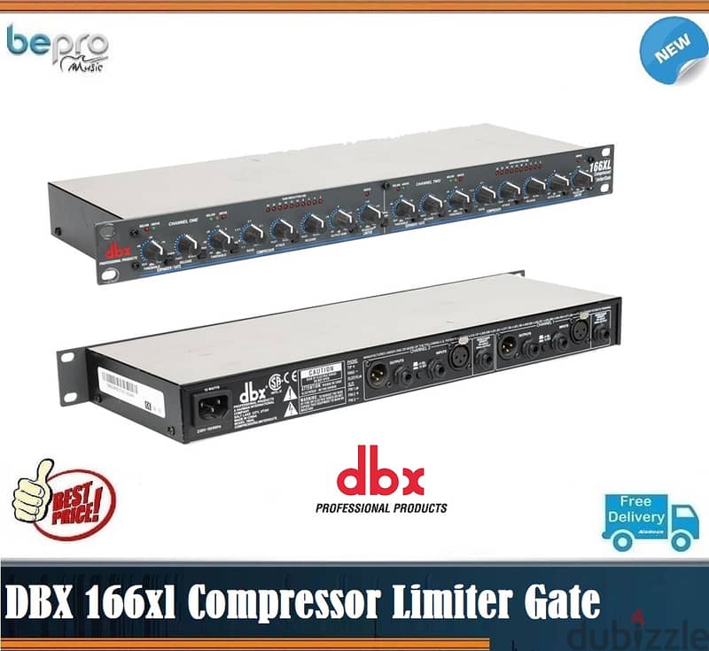 dbx 166XL Dual Compressor Limiter Gate 0