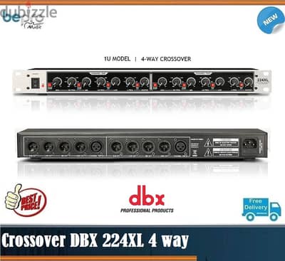 DBX 224XL crossover With Subwoofer. 4 way Stereo Crossover plus sub