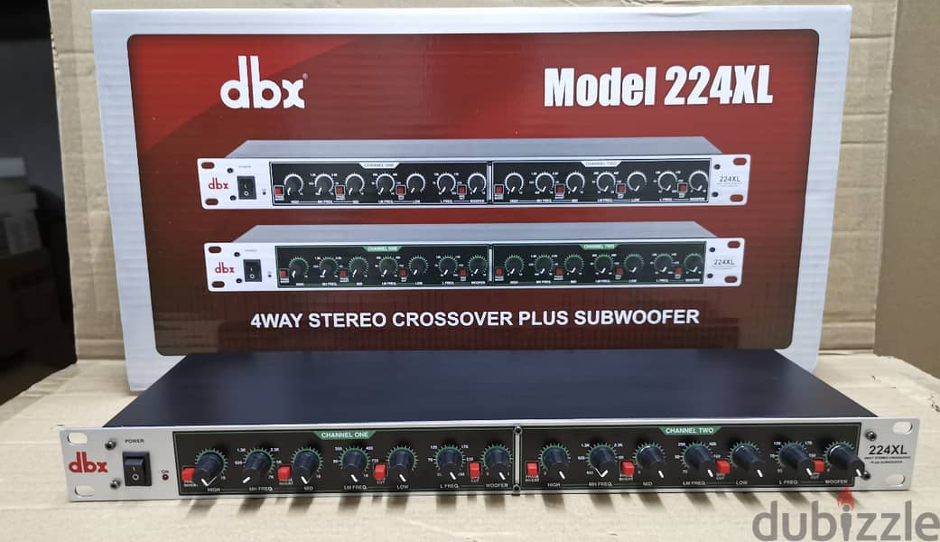 DBX 224XL crossover With Subwoofer. 4 way Stereo Crossover plus sub 1