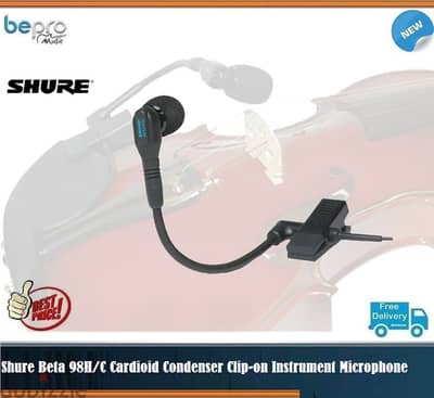 Shure Beta 98H/C Cardioid Condenser Clip-on Instrument Microphone