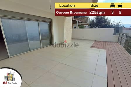 Ouyoun Broumana 225m2 | 100m2 Terrace | Quiet Street | Catch | AMK |