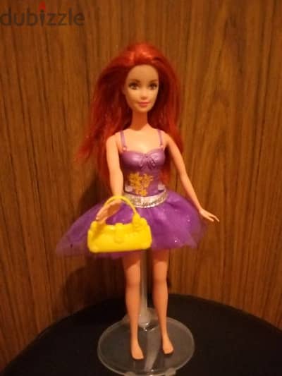 BATH SWIM Barbie RED HAIR great doll molded swim wear +skirt +bag=16