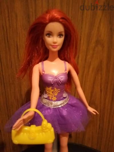 BATH SWIM Barbie RED HAIR great doll molded swim wear +skirt +bag=16