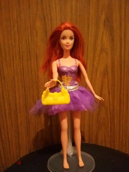 BATH SWIM Barbie RED HAIR great doll molded swim wear +skirt +bag=16 6