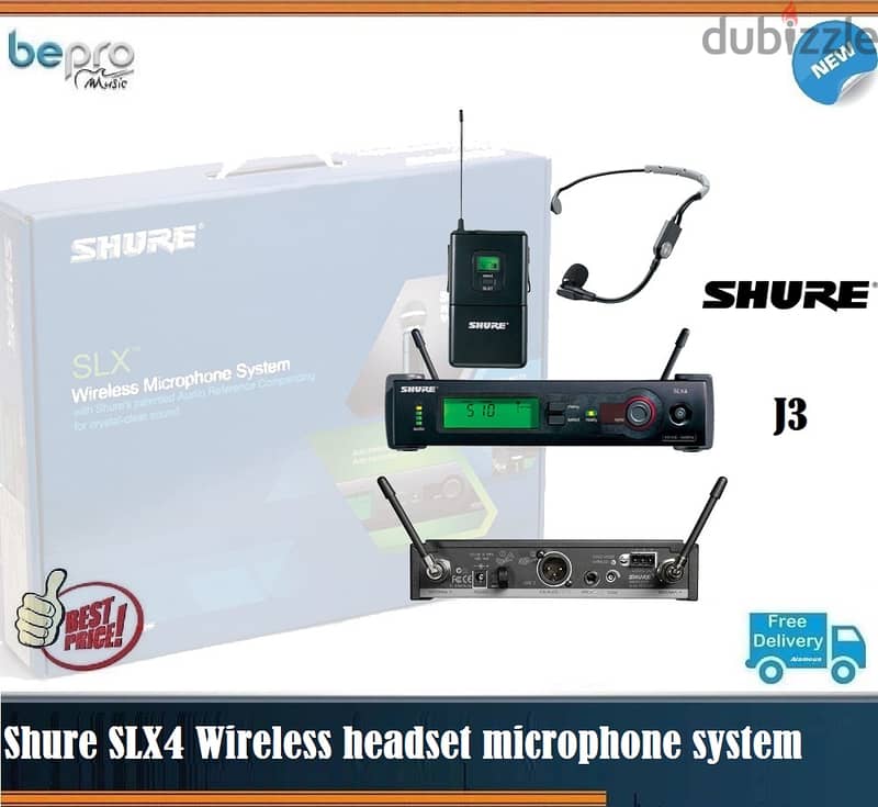 Shure SLX4 Wireless Headset Microphone system 0