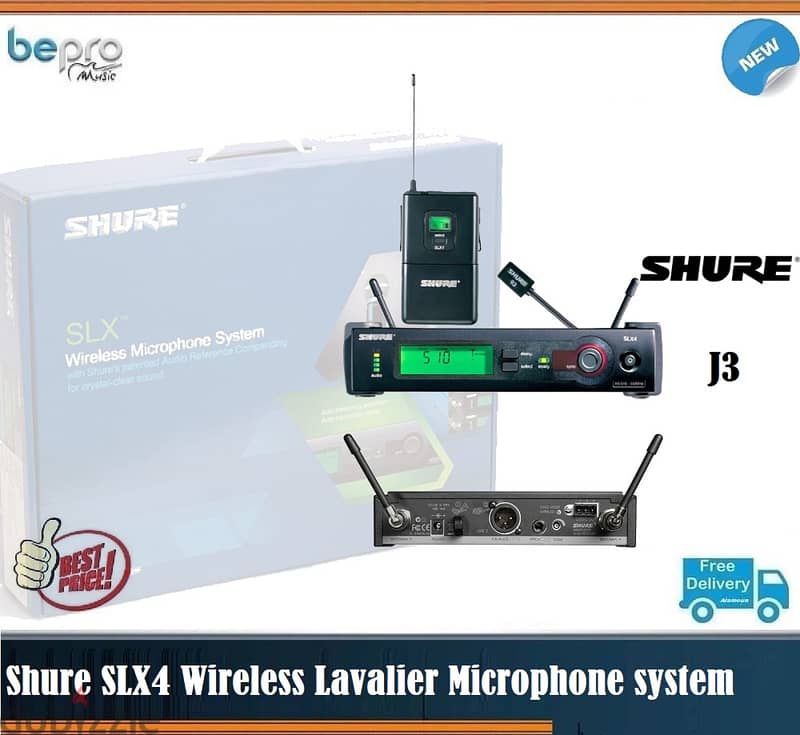 Shure SLX4 Wireless Lavalier Microphone system 0