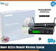 Shure SLX24/Beta58 Wireless System - J3 Band (572 - 596 MHZ) 0