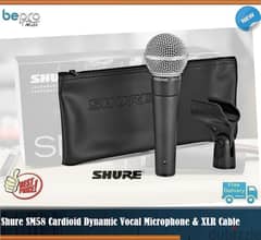 Shure SM58 Cardioid Dynamic Vocal Microphone & XLR Cable 0