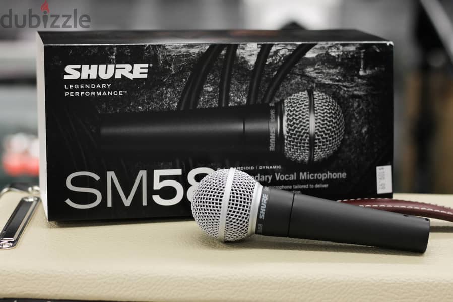 Shure SM58 Cardioid Dynamic Vocal Microphone & XLR Cable 2