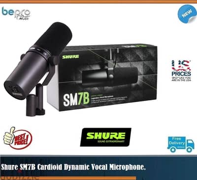 Shure SM7B Cardioid Dynamic Vocal Microphone, USA Price