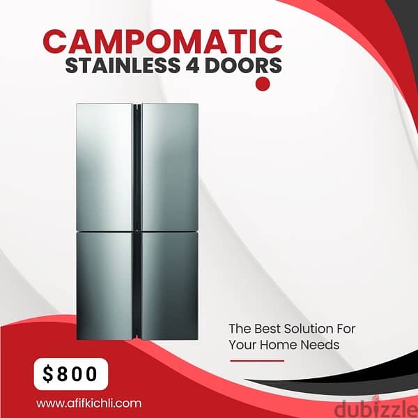 Campomatic 4 doors stainless Inverter كفالة شركة 0