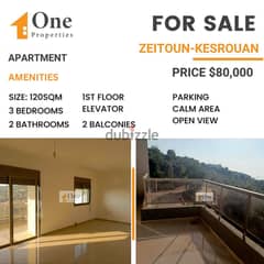 APARTMENT FOR SALE IN ZEITOUN 0