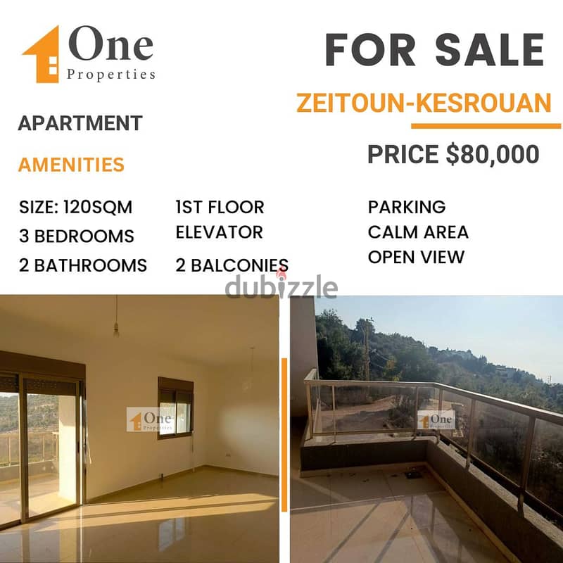 APARTMENT FOR SALE IN ZEITOUN 0