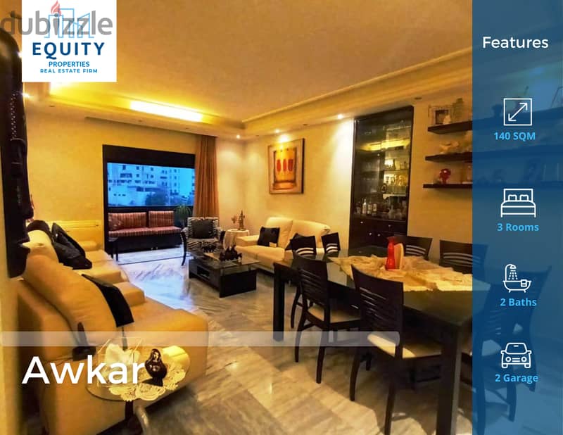 140 SQM Apartment For Sale In Awkar شقة للبيع في عوكر #CK102921 0