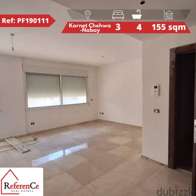 Apartment w/terrace & view in nabay. شقة مع تراس وإطلالة في ناباي