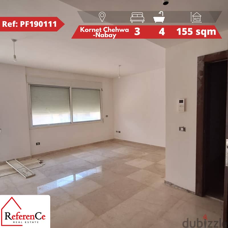 Apartment w/terrace & view in nabay. شقة مع تراس وإطلالة في ناباي 0