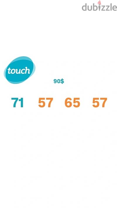 Touch Recharge line for 90$ we deliver all leb