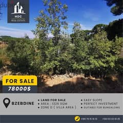 Bzebdine 1326 sqm Land Perfect investment 78000$ 0