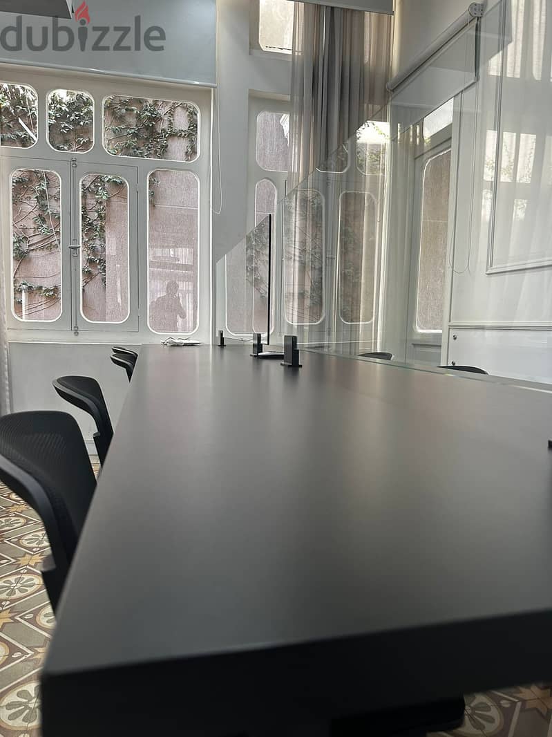 New office table with 8 chairs (built-in electricity in tables) 2