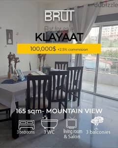 amazing open view apartment for sale in Kleiaat Keserwan 0