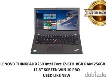 Used lenovo laptop I5 /8gb/256