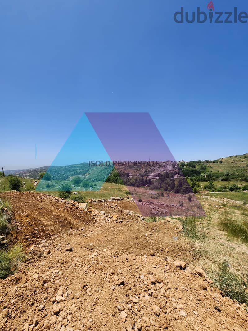 A 1500 m2 Land having an open mountain view for Rent in Kfarzebian 0