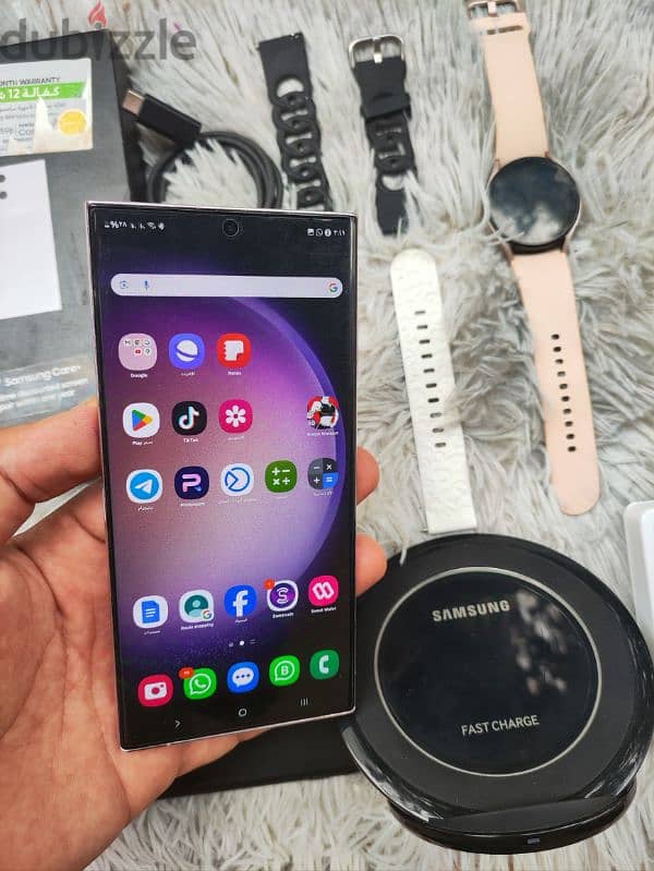 Samsung S23 ultra ctc warranty &  watch s5 & original wireless charger 4