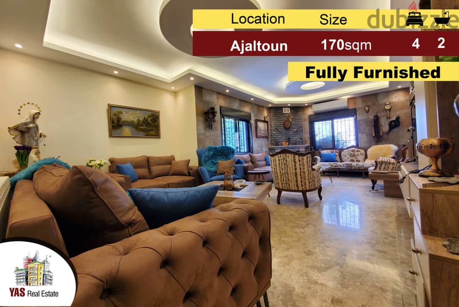 Ajaltoun 170m2 | Luxury |  Prime Location | Furnished | Open View | TO 0