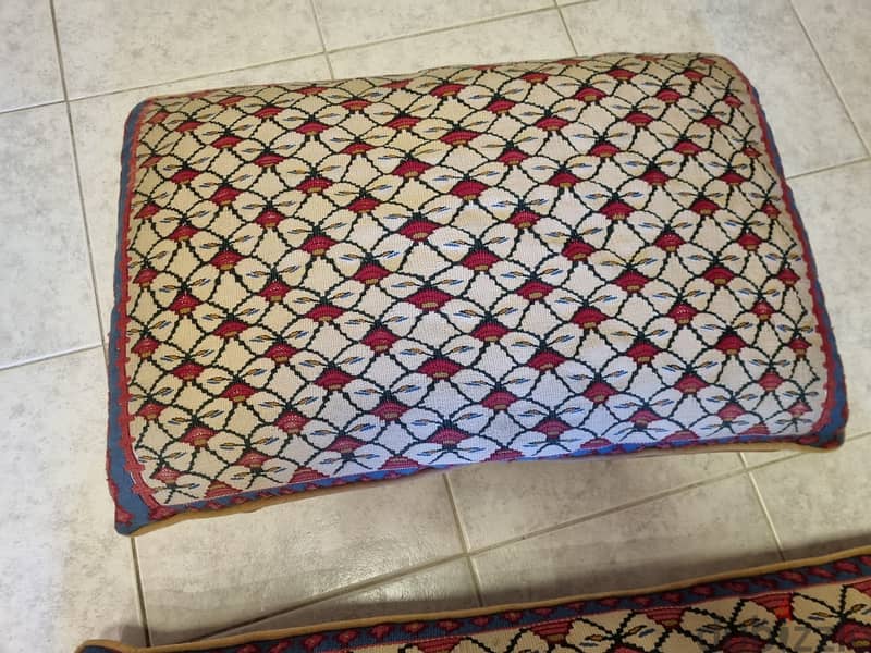 3 Antique Senneh kilim cushions 2