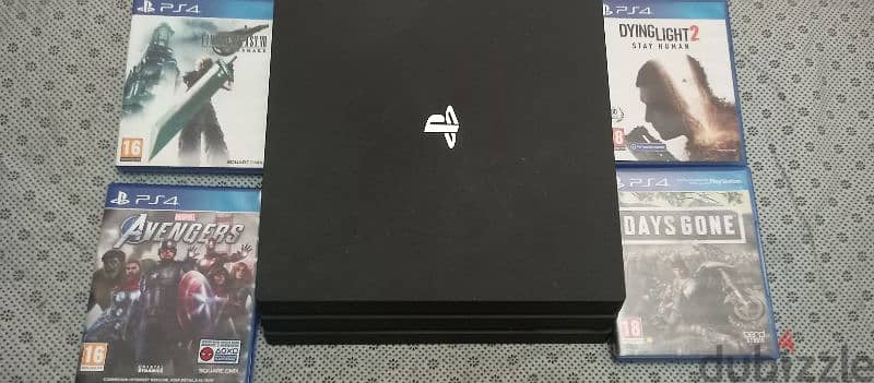 PS4 pro with 4 games and Samsung monitor 0