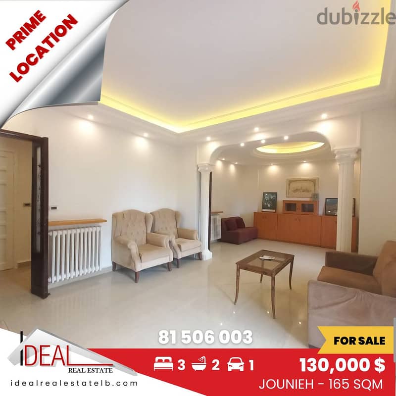 165sqm Furnished Apartment for sale in jounieh REF#EI324 0