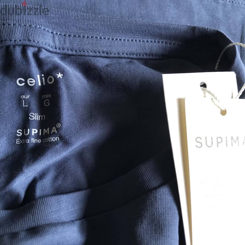 Celio Men's T-Shirt SUPIMA, (Navy Blue size L ) 35$ 3