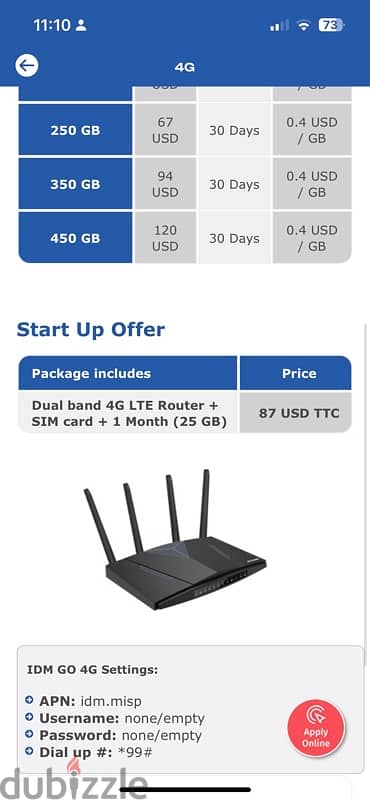 D-link 4G router like new, with active line works with IDM. 2