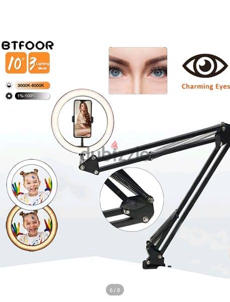 رينغ لايت سيلفي 10 إنش | 10 Inch Selfie Ring Light with Tripod Stand 4