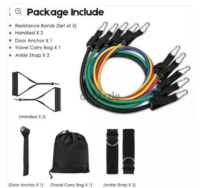 11 pcs set resistance bands 1