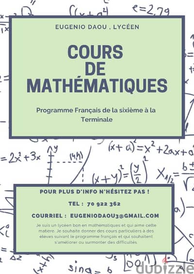 Cous de mathématiques programme Fr