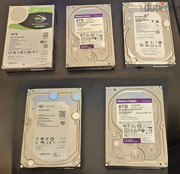 4x 8tb 1x 10tb HDDs 100% Health and Performance 0